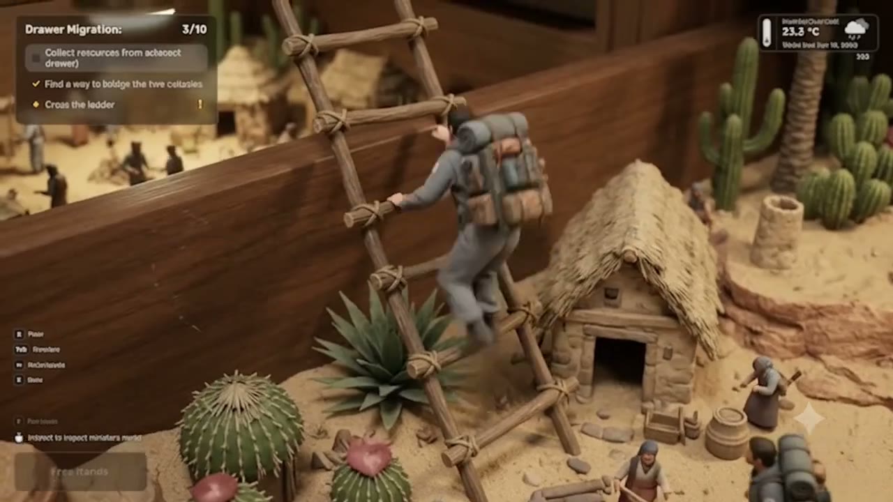 A desert colony under construction in Tiny Colonies